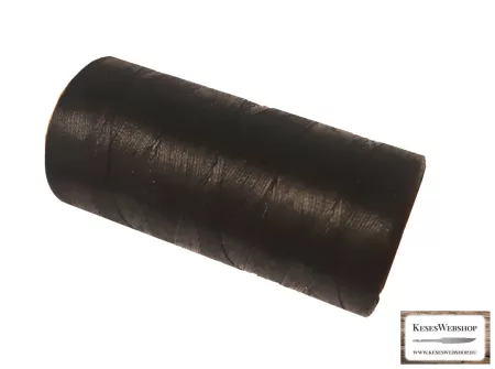 Poliészter fekete fonal, bőr varráshoz 0,8mm