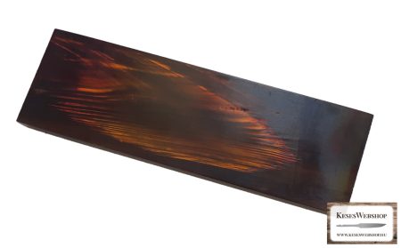 Pereche de panouri de prindere portocalii din corn de bivol 8mm x 40mm x 130mm