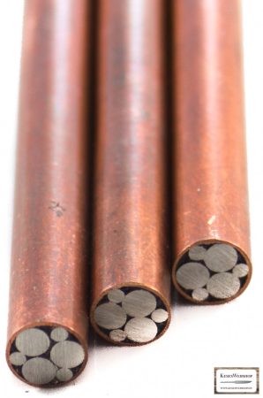 Mozaik szegecs 6 mm x 65 mm vörösréz, acél kitöltött