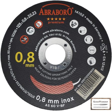 ABRABORO® Chili INOX GOLD EDITION  125 x 0.8 x 22mm