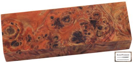 Raffir® stabilized poplar burl wood red