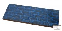G10 damaszk mintás panel 8mm x 43mm x 130mm kék 1 db
