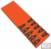   Material pentru mâner G10, portocaliu/negru, 6.4 mm, pereche